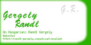 gergely randl business card